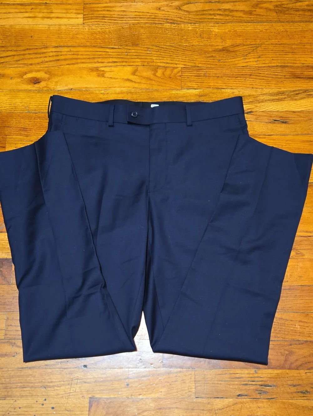 Paul Bentely 31R (33x32) Navy 100% Vantage Wool Roma Straight Dress Mens Pants